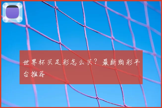 世界杯买足彩怎么买？最新购彩平台推荐